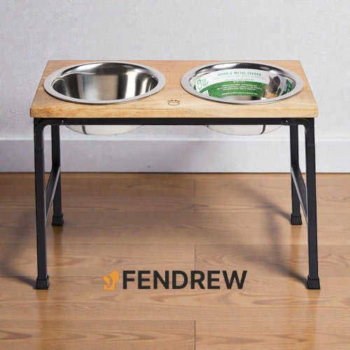 Wood & Metal Elevated Feeder