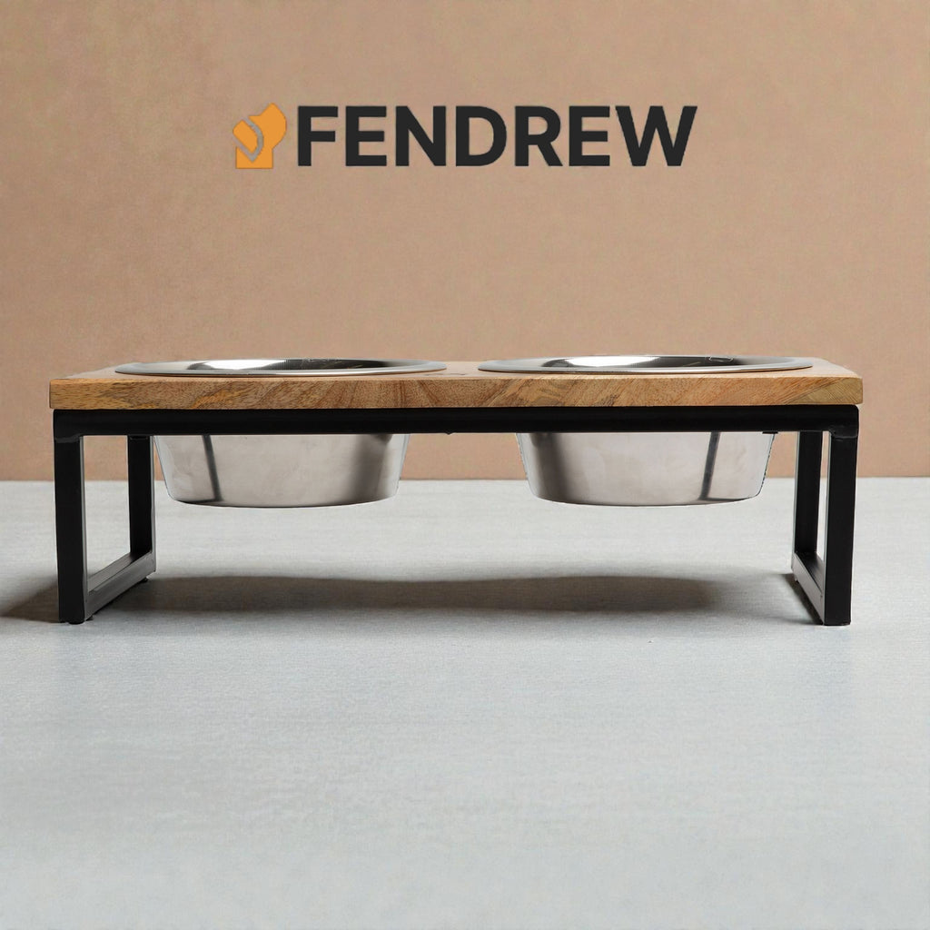 Wood & Metal Elevated Feeder